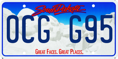 SD license plate 0CGG95