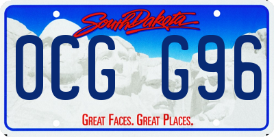 SD license plate 0CGG96