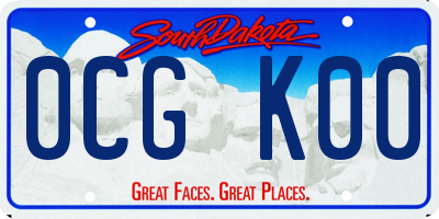 SD license plate 0CGK00