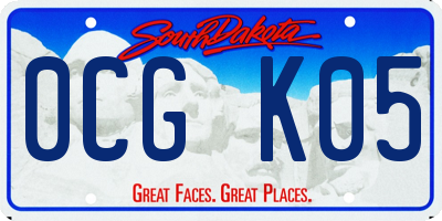 SD license plate 0CGK05