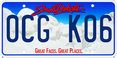 SD license plate 0CGK06