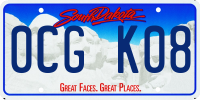 SD license plate 0CGK08