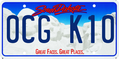 SD license plate 0CGK10