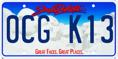SD license plate 0CGK13