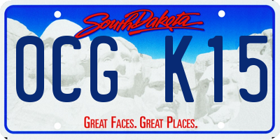 SD license plate 0CGK15