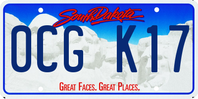 SD license plate 0CGK17