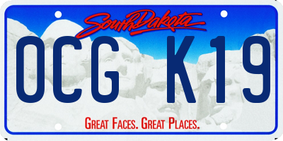 SD license plate 0CGK19