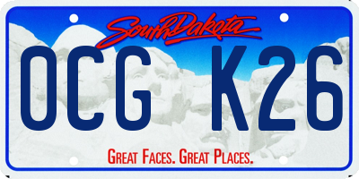 SD license plate 0CGK26