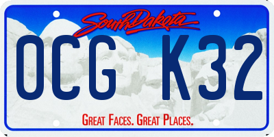 SD license plate 0CGK32