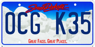 SD license plate 0CGK35