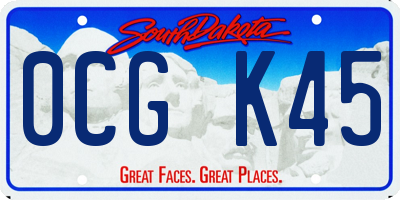 SD license plate 0CGK45