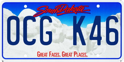 SD license plate 0CGK46