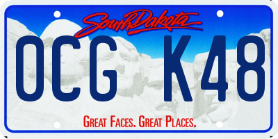 SD license plate 0CGK48