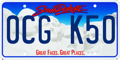 SD license plate 0CGK50