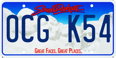 SD license plate 0CGK54