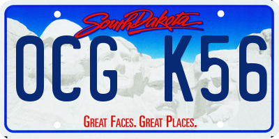 SD license plate 0CGK56