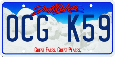 SD license plate 0CGK59