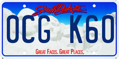 SD license plate 0CGK60