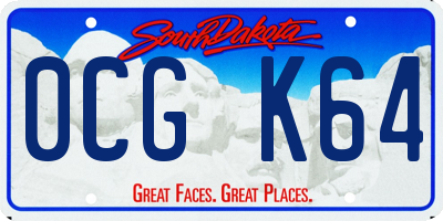SD license plate 0CGK64