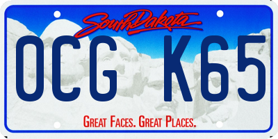SD license plate 0CGK65