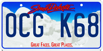 SD license plate 0CGK68