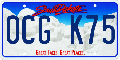 SD license plate 0CGK75