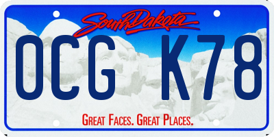 SD license plate 0CGK78