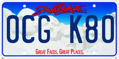 SD license plate 0CGK80