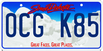 SD license plate 0CGK85