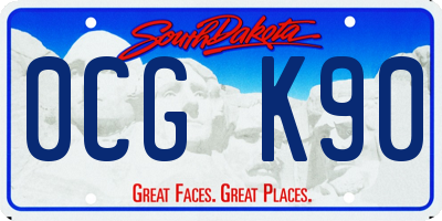 SD license plate 0CGK90