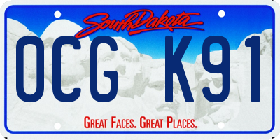 SD license plate 0CGK91