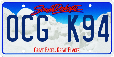 SD license plate 0CGK94