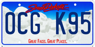 SD license plate 0CGK95