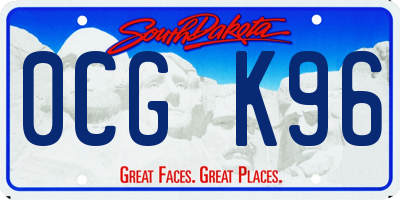 SD license plate 0CGK96