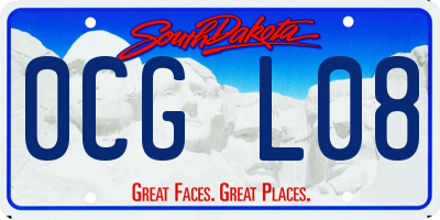 SD license plate 0CGL08
