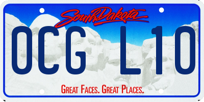 SD license plate 0CGL10