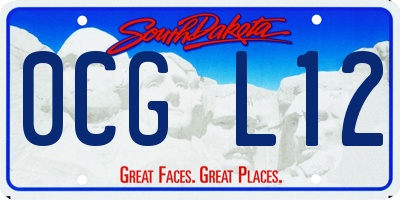 SD license plate 0CGL12