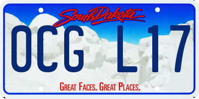 SD license plate 0CGL17