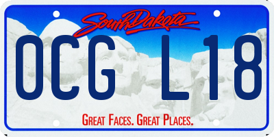 SD license plate 0CGL18