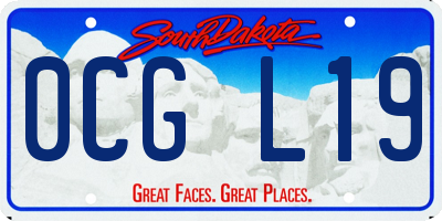 SD license plate 0CGL19