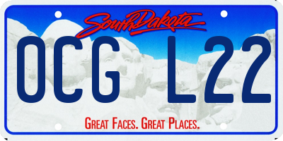 SD license plate 0CGL22