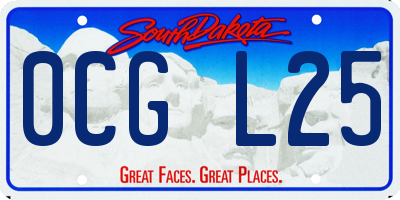 SD license plate 0CGL25