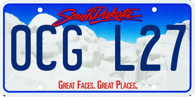 SD license plate 0CGL27