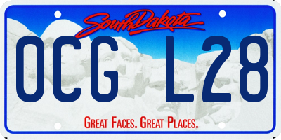 SD license plate 0CGL28