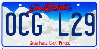 SD license plate 0CGL29