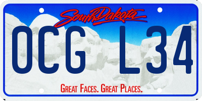 SD license plate 0CGL34