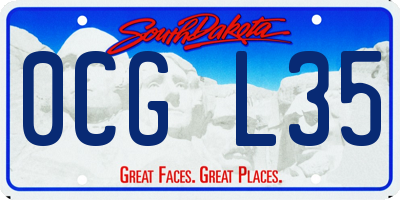 SD license plate 0CGL35