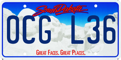 SD license plate 0CGL36