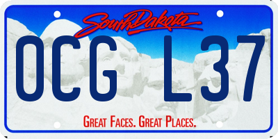 SD license plate 0CGL37