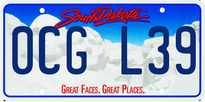 SD license plate 0CGL39